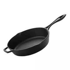 Frigideira De Ferro Fundido Com Cabo Para Restaurante 28cm Cor Preto