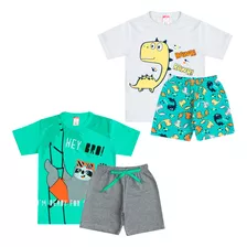 Kit 2 Conjuntinho De Verão Fresquinho Roupa Infantil Menino