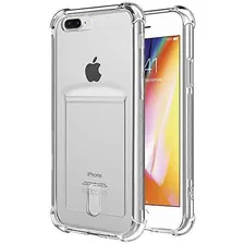 Funda Transparente iPhone 7 Plus / 8 Plus Tarjetero, [s...