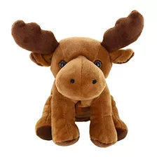 Oso De Peluche - Plushland Beanie Moose Sitting 7 Stuffed T
