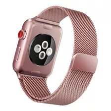 Correa De Acero X-doria Para Apple Watch Serie 9 41mm Rosa