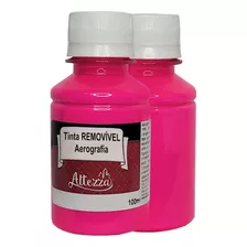 Tinta Aerógrafo Removível 8x100ml Magenta Fluor.frete Grátis