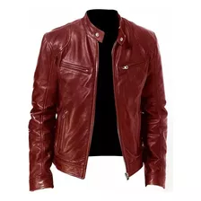 Chaqueta De Cuero Artificial Para Hombre Para Motociclista R