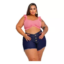 Short Jeans Plus Size Hot Pans 44/54 Promoçao