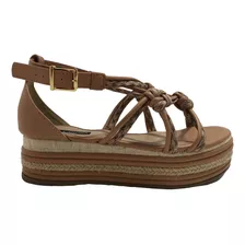 Sandália Feminina Flatform Tiras 1059.10296 Confortável