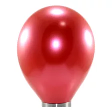 Balão Bexiga Cromado Metalizado Redondo N9 Vermelho 25 Uni