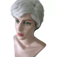 Peruca Grisalha Feminina Branco Wig Lw02