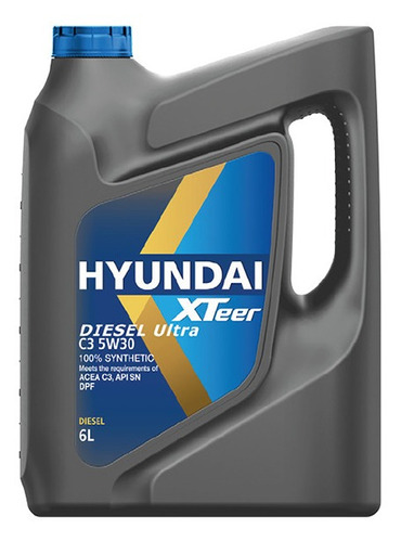 Aceite Para Motor Hyundai Sintético Xteer Diesel Ultra C3 5w-30 X 6l