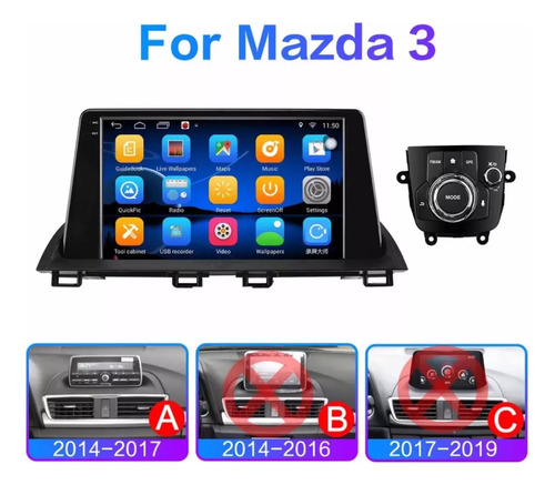 Android Mazda 3 14-18 Carplay Gps Touch Radio Bluetooth Usb Foto 2