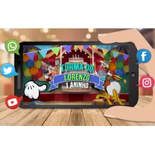 Convite Virtual Animado Mickey Circo