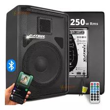 Caixa De Som Profissional Bluetooth 12 250w Rms Amplificada Cor Preto 110v/220v