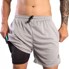 Short Masculino Com Bolso Oculto Para Celular