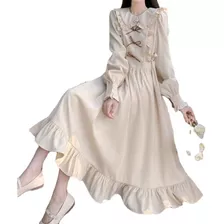 Vestido De Invierno Para Mujer, Vestido Largo De Manga Larga