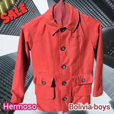 Campera Niño Bolivia Abrigada Gabardina Hermosa Ver Medidas