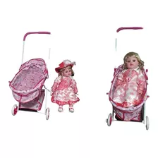 Carrinho De Passeio Boneca Com Boneca (62cm)