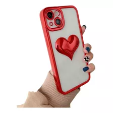 Carcasa Acrílica Corazon Rojo Para iPhone 13 Pro Max