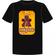 Camiseta Infantil Naruto Com Nome Da Criança