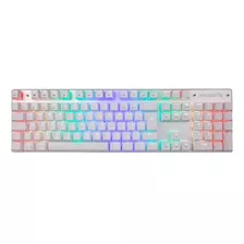 Fallen Ace Teclado Gamer Mecânico Rgb Switch Blue Cor Branco