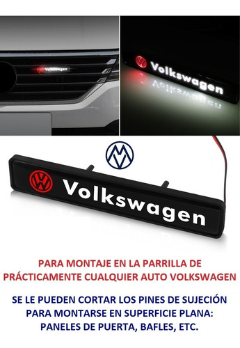Emblema Led Parrilla Volkswagen Foto 2