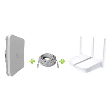 Kit Wifi 4.0 San Luis Antena Ac + Router + 15mts Cable