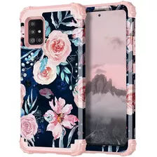 Funda Para Samsung Galaxy A51 5g - Azul Con Flores