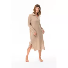 Vestido Camisero De Punto Gardenia - Jibona