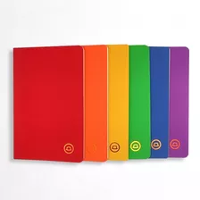 Set Rainbow 6 Pzas Libretas Cosidas Hoja Puntos Y Lisa 75gr 