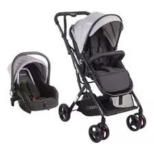 Coche De Paseo Bebesit Travel System Vox Gris Con Chasis Color Negro