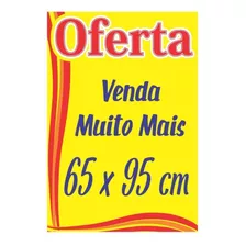 Cartaz Oferta Promoção 66x96 Amarelo P/ Supermercado 50 Un