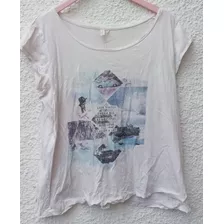 Remera Dama Blanca Bh Talle Xl.