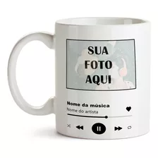 Caneca Sua Ideia Spotify 325ml Cerâmica + Caixa Presente