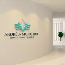 Logo De Parede Personalizada 3d Em Mdf Pintato 100x50cm