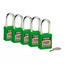 Kit De 5 Candados Mk Steelpro X10 Verde