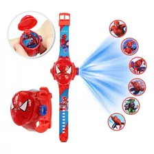 Relógio Infantil Digital Pulso Projeta 6 Imagens Spidermen
