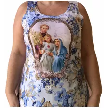 T Shirt Regata Católica Estampa Sagrada Família