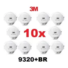 Kit 10 Máscaras Respirador 3m Aura 9320 Pff-2 N95 Reutilizar