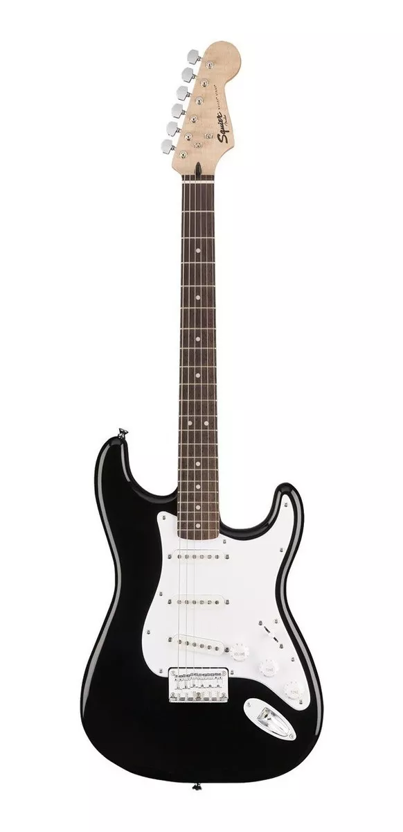 Guitarra Eléctrica Squier Bullet Stratocaster Ht De Álamo Black Brillante Con Diapasón De Laurel Indio