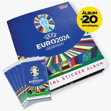 Álbum Uefa Euro 2024 Germany + 120 Figurinhas (20 Envelopes)