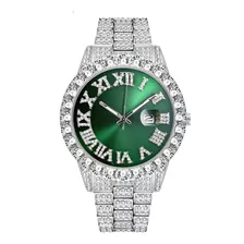 Reloj Moderno Para Hombre Impermeable Con Diamantes