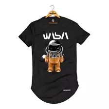 Camiseta Camisa Camisetão Longline Needstar Urso Astronauta