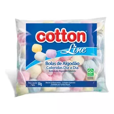 Bolas De Algodão Coloridas Cotton Line - Kit C/24 - 30g