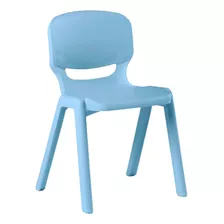 Silla Plastica Infantil 30x32x51cm Celeste Bighouse Mimbral