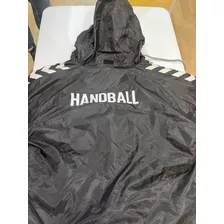 Camperon Hummel Handball Negro Importado Impermeable Talle L