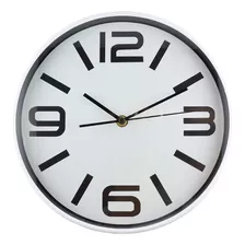 Reloj De Pared Blanco Analógico 25 Cm