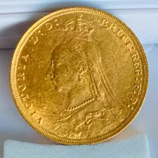 Moeda Ouro Maciço 8.0 Gr. 22mm. Libra 1928