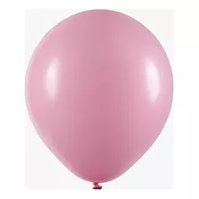 Balão Bexiga Redondo Liso Rosa N9 50 Unidades