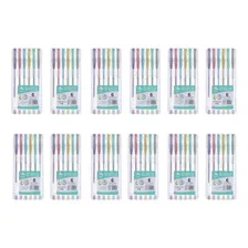 Pack 12 Set 6 Lápices Gel Metalizados Colores Variados