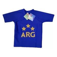 Remera Argentina Niños Protección Uv+50fpu Certificada