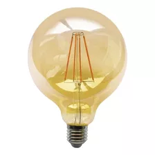 Lampara Vintage Filamento Globo Led 8w E27 Cálida Dorada 125 Color De La Luz Blanco Cálido