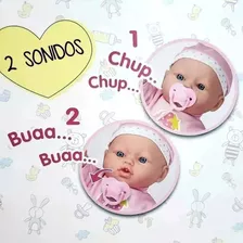 Muñeca Bebe Poppi Mi Primer Chupete C/ Sonido Babymovil 1708